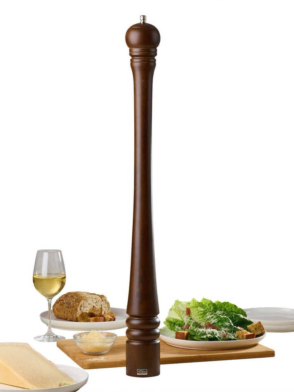 Trudeau Extra Tall Wood Pepper Mill Restaurant Professional Grinde Long 31 inch